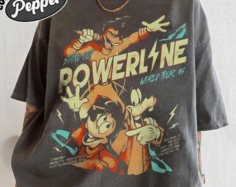 Vintage Disney A Goofy Movie Powerline Stand Out World Tour T- Shirt, Disneyland Family Matching Tee, Magic Kingdom WDW Birthday 2026 Gift