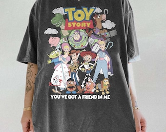 Retro comfortkleuren You've Got A Friend In Me Toy Story-shirt, Toy Story-shirt, Disney Pixar-shirt, Woody Buzz Toy Story Party 2026-shirt