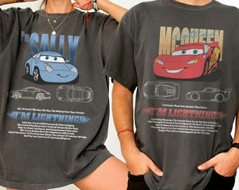 Retro Cars Matching Shirt, Disney Cars Shirt, Disney Couple Shirts, McQueen T-Shirt, McQueen and Sally Couple Shirt, Couple Matching Sweater