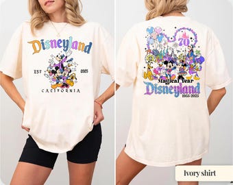 Retro Disneyland 70th Anniversary 1955-2025 Shirt, 70 Years of Magic Tee, Mickey and Friends Disneyland Castle Platinum Celebration Shirt