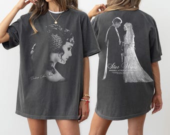 Star Wars Anakin Skywalker Padme Amidala Shirt, Attack of the Clones Vintage Washed Tee, 2 Sided Couple Graphic Shirt, Jedi Sith Lover Gift