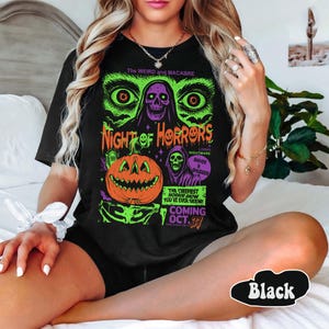 Vintage 90s Halloween Movies, Retro Horror Night Comfort Colors Shirt, Halloween Vibes Tee, Halloween Shirt, Horror Movies Characters Shirt