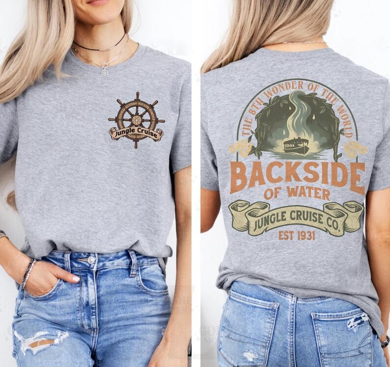 Vintage Jungle Cruise-shirt, retro achterkant van het water Comfort Colors T-shirt, Disney Safari Mode Magic Kingdom 2026 Trip-shirt, Disney World-T-shirt afbeelding 5