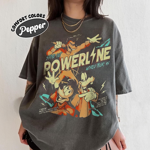 Vintage Disney A Goofy Movie Powerline Stand Out World Tour T- Shirt, Disneyland Family Matching Tee, Magic Kingdom WDW Birthday 2026 Gift