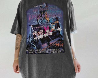 Vintage Disney Tower of Terror Shirt, Retro Mickey & Friends Twilight Zone Tee, Hollywood Studios Disney Ride Shirt, WDW Trip Gift Tee