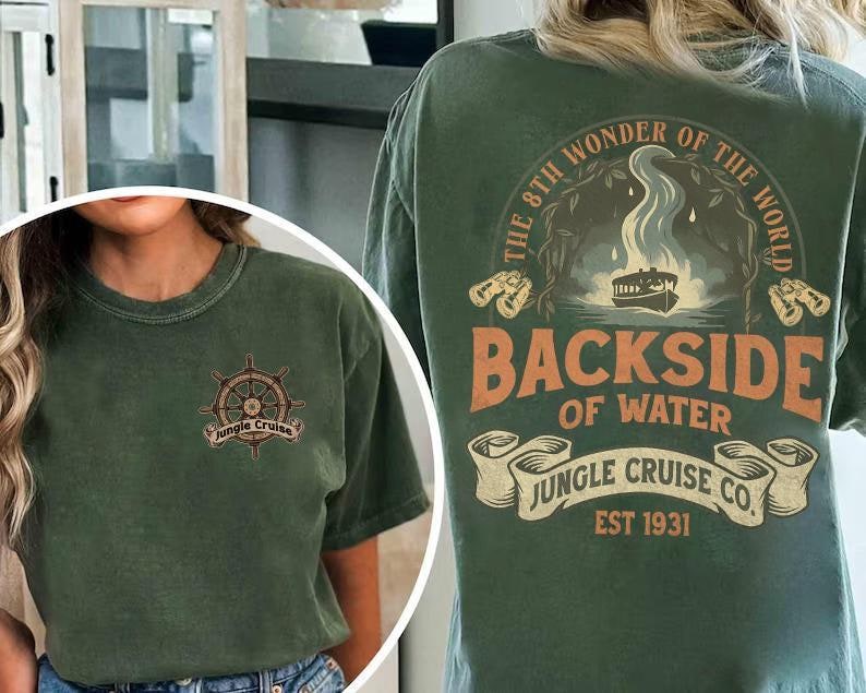Vintage Jungle Cruise-shirt, retro achterkant van het water Comfort Colors T-shirt, Disney Safari Mode Magic Kingdom 2026 Trip-shirt, Disney World-T-shirt afbeelding 2