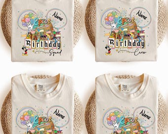 Custom Epcot Birthday Trip Shirt, Mickey & Friends Birthday T-Shirt, Disney Epcot Family Birthday Shirt, Matching Disneyland Group Tee