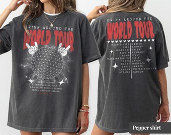 Camiseta Epcot World Tour, camiseta Drink Around The World, camiseta Disney Group Trip, camiseta Epcot Drinking, camiseta Orlando Florida, camiseta Disney Vacation