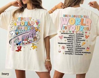 Retro Epcot World Tour Shirt, Drink Around The World Shirt, Disney Group Trip Tee, Epcot Disney World Tee, Epcot Drink Around The World Tee
