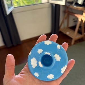 Handmade decorative candle holder, candle holder, candle, tealight holder, cloud candle holder, toy story candle holder