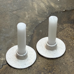 Handmade decorative white and brown candle holder, candle holder, candle, tealight holder,