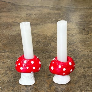 Handmade decorative candle holder, candle holder, candle, tealight holder, mushroom candle holder, original candle holder