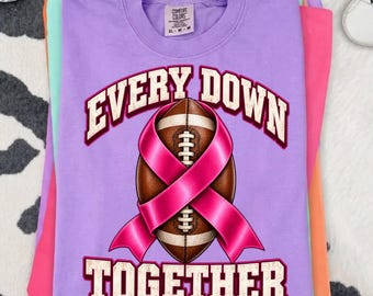 Football Breast Cancer Awareness PNG Digital Download, Pink Ribbon Football Gift, Breast Cancer Awareness Graphic Design