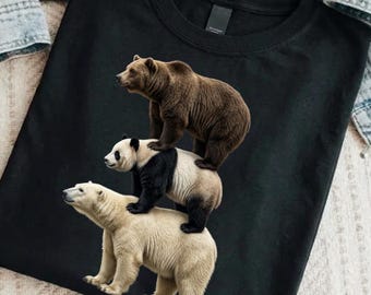We Bears Realistic Stacked Bears Meme Animal Performance PNG: Wildlife Humor Graphic Nature Lover png Clipart Art (Digital Download)