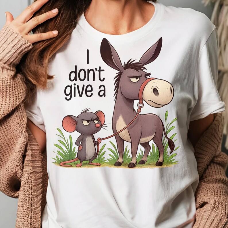 Funny Donkey Mouse PNG: Sarcastic Animal Quote Graphic (digital ...
