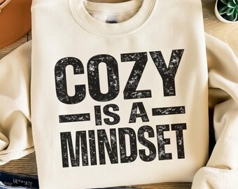 Cozy Is A Mindset Typography Print - Minimalist Fall Winter Quote (Digital Download)