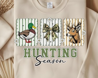 Hunting Season PNG: Duck, Deer, Camo Bow Sublimation Design (Digital Download)