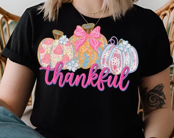 Dankbare Kürbis Blumen Herbst Sublimation PNG