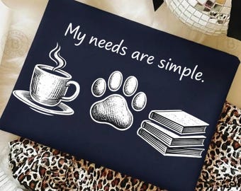 Coffee Dog Paw Books PNG – Retro Vintage Graphic (Instant Download)