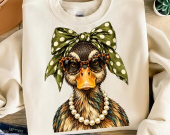 Glam Mallard Duck PNG: Bling Leopard Print Boujee Preppy Animal Hunting png Graphic (Digital Download)