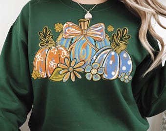 Floral Pumpkin PNG: Boho Autumn Design (Digital Download)