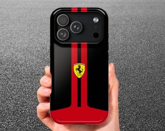 Ferrari 2025 Inspired Black Phone Case | MagSafe Compatible | iPhone 17 Cover | Birthday Gift