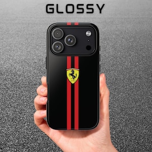 Ferrari F1 Phone Case Black Red, Formula 1 Case, Racing iPhone 17 Case, Samsung S26 Cover, Motorsport Fan Gift, Scuderia Ferrari Case