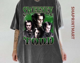 Limited Sweeney Todd Shirt Vintage Bootleg Johnny Depp T-shirt Tee