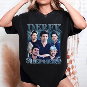 Retro Derek Shepherd Shirt | Comfort Colors Shirt | Derek Shepherd Fan Gift | Retro Bootleg T-Shirt | Vintage 90s Shirt | Birthday Gifts