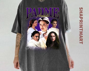 Koszulka retro Padme Amidala Comfort Colors, styl bootleg