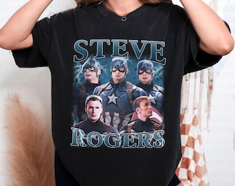 T-shirt rétro Captain America | Cadeau de fan Steve Rogers