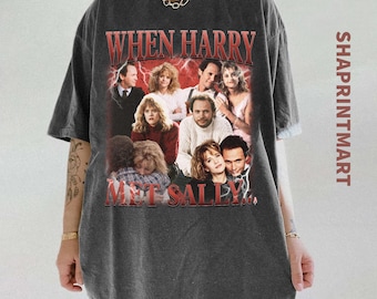Camiseta con colores cómodos de "Cuando Harry conoció a Sally", estilo retro de los 90