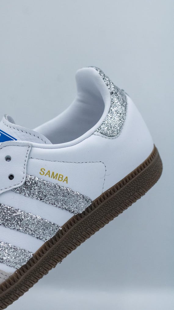 adidas gazelle silver green womens Adidas Skateboarding Puig Samba Shoe - Silver/Black