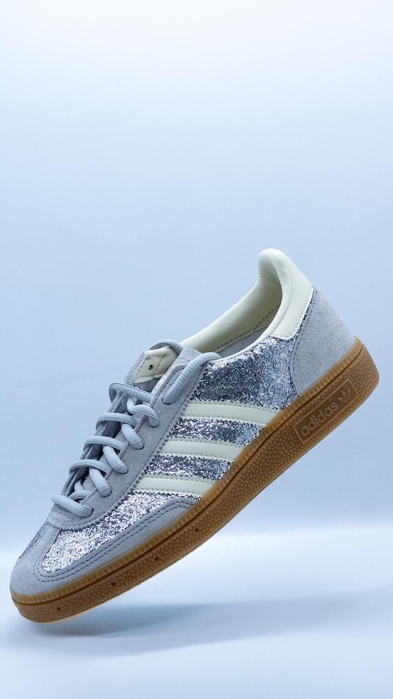 Adidas Handball Spezial Glitter Silver - Etsy