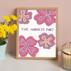 A3, A4, A5 Olivia Dean “The Hardest Part” inspired Poster