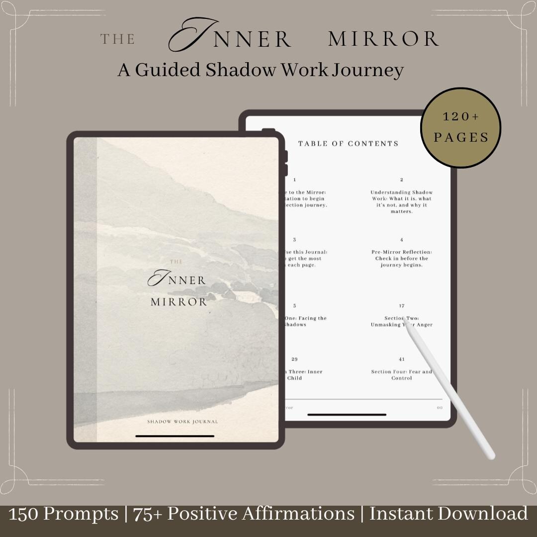 The Inner Mirror | Digital Shadow Work Journal | Emotional Healing ...