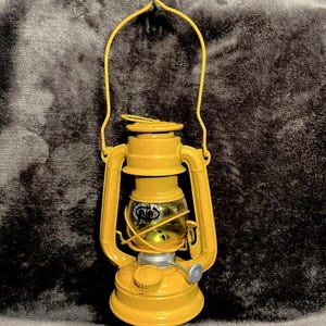 Vintage ~ Yellow  Lantern Glass Globe