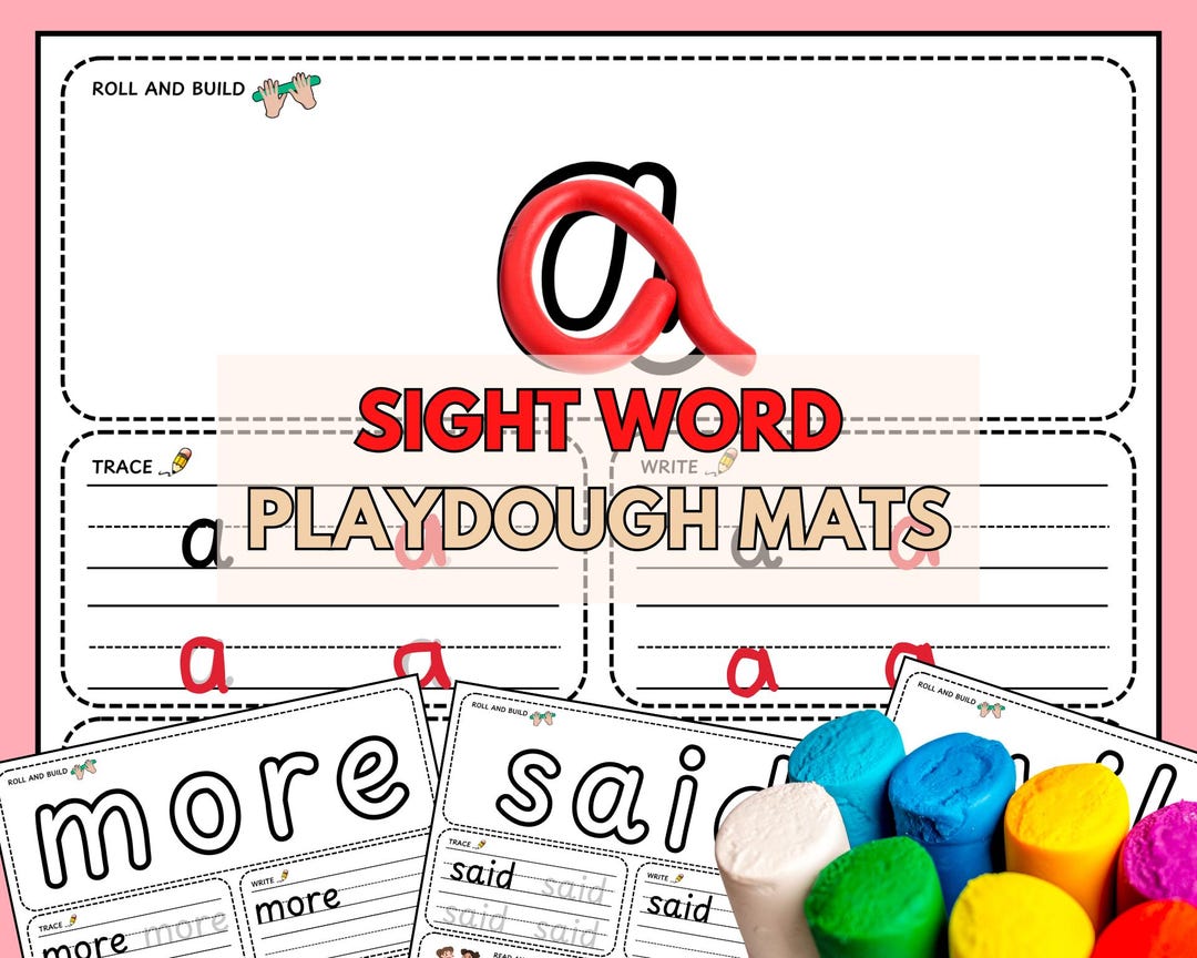 Sight Words | Play-dough Mats | Hands-on Activity | Writing | Reading ...