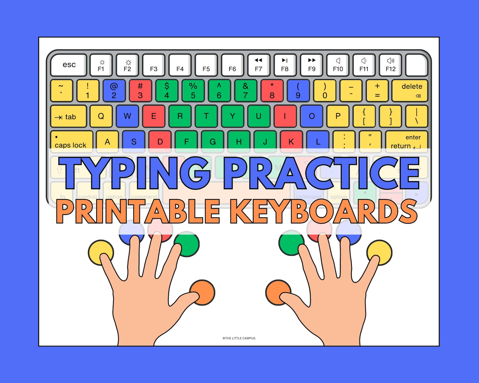 Printable Mac Keyboard for Kids | Typing Practice | Keyboarding Without ...