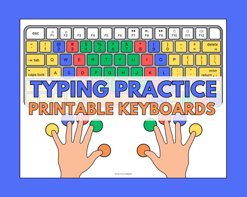 Printable Mac Keyboard for Kids | Typing Practice | Keyboarding Without ...