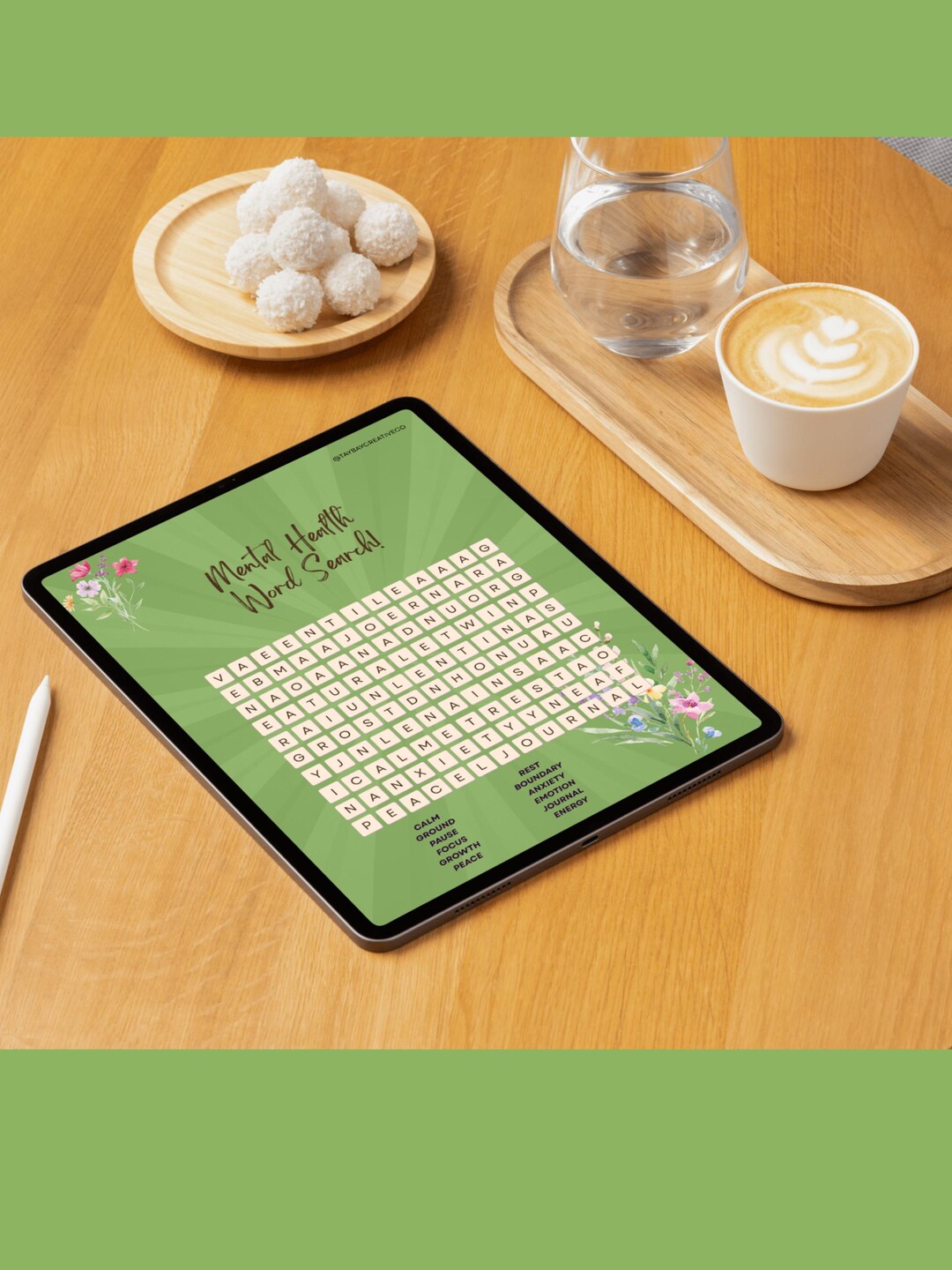 Mental Health Word Search Printable Self Care Activity Mindfulness