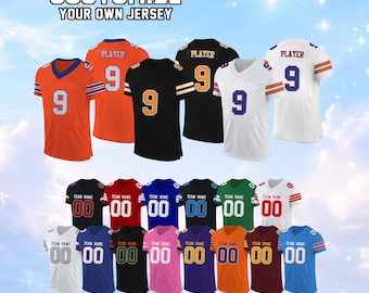 Custom Football Jersey - Personalized Stitched & Printed Name Number Logo Shirt, Team Uniforms Game Day Gift For Men Women Kids Toddler Fans