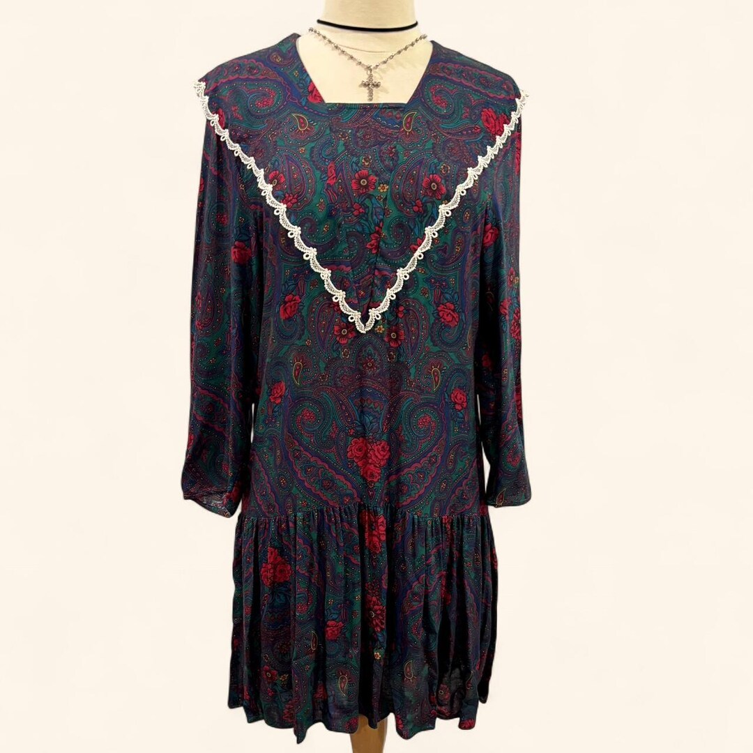 Vintage Gunne Sax Paisley Prairie Dress | Purple Jessica Mcclintock ...