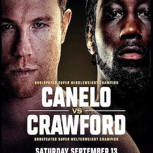 Canelo Vs Crawford Fight Poster Sept 13 2025 Las Vegas Boxing Print - Etsy
