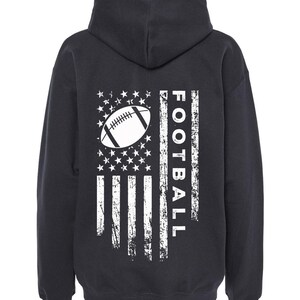 Soft Medium Weight Patriotic Football Hoodie