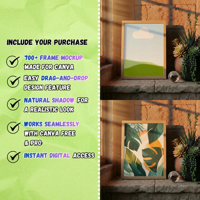 700+ Canva Frame Mockup Bundle – Wall Art Templates (Digital Download) image 3