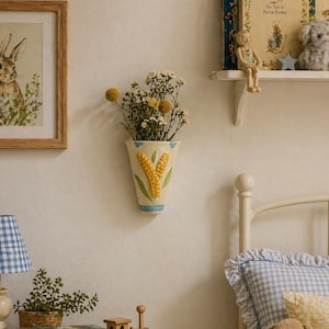 Vintage Shawnee Pottery Wheat Wall Pocket