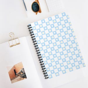Frühling Vichy-Karo-Muster Süßes Notizbuch Spiralblock