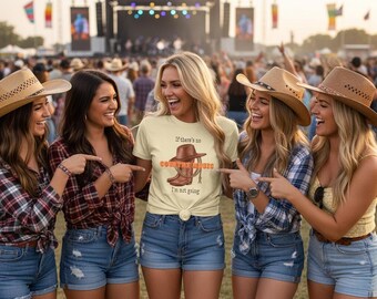 Amante de la música country: "Si no hay música country, no voy". Ropa para festivales de música, ropa para conciertos.
