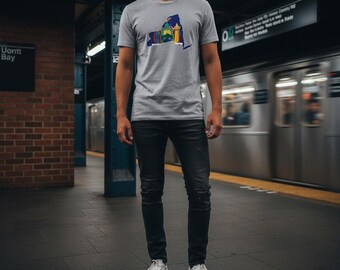 Camiseta con gráfico de la bandera de Nueva York
